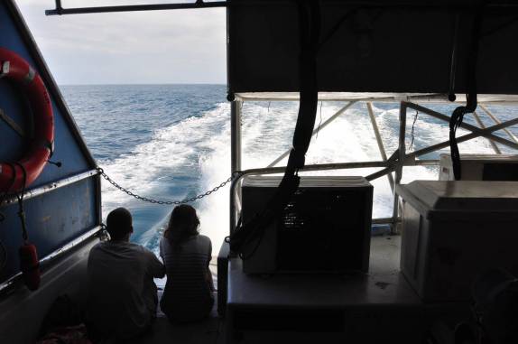 Deixando Utila para trás, de volta à la ceiba, cidade no litoral norte de Honduras